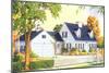 American Suburban Home-null-Mounted Art Print