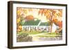 American Suburban Home-null-Framed Art Print