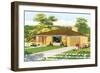 American Suburban Home-null-Framed Art Print