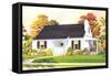 American Suburban Home-null-Framed Stretched Canvas