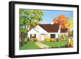 American Suburban Home-null-Framed Art Print