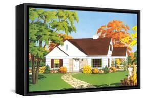 American Suburban Home-null-Framed Stretched Canvas