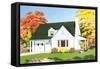 American Suburban Home-null-Framed Stretched Canvas