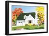 American Suburban Home-null-Framed Art Print