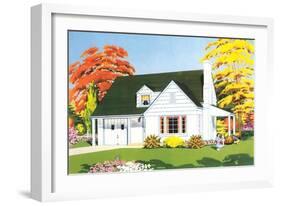 American Suburban Home-null-Framed Art Print