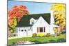 American Suburban Home-null-Mounted Art Print