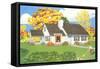 American Suburban Home-null-Framed Stretched Canvas