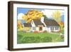 American Suburban Home-null-Framed Art Print