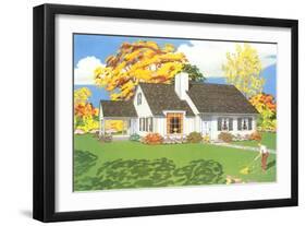 American Suburban Home-null-Framed Art Print