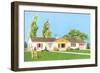 American Suburban Home-null-Framed Art Print