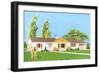 American Suburban Home-null-Framed Art Print