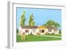 American Suburban Home-null-Framed Art Print