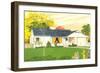 American Suburban Home-null-Framed Art Print