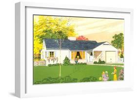 American Suburban Home-null-Framed Art Print