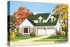 American Suburban Home-null-Stretched Canvas