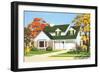 American Suburban Home-null-Framed Art Print