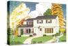 American Suburban Home-null-Stretched Canvas