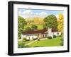 American Suburban Home-null-Framed Art Print