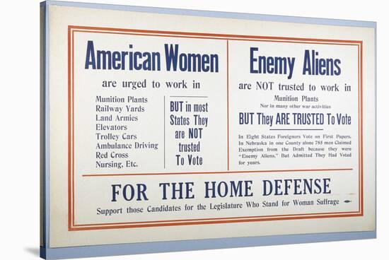 American Suffrage Poster-David J. Frent-Stretched Canvas