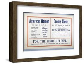 American Suffrage Poster-David J. Frent-Framed Photographic Print