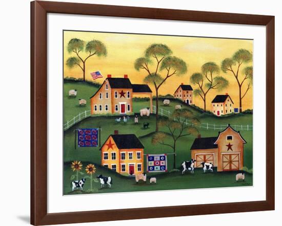 American Sunshine Country Farm-Cheryl Bartley-Framed Giclee Print