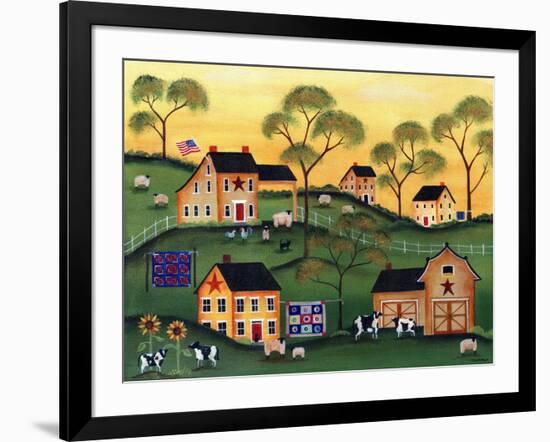 American Sunshine Country Farm-Cheryl Bartley-Framed Giclee Print
