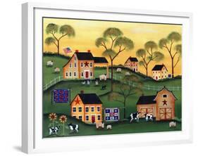 American Sunshine Country Farm-Cheryl Bartley-Framed Giclee Print