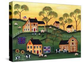 American Sunshine Country Farm-Cheryl Bartley-Stretched Canvas