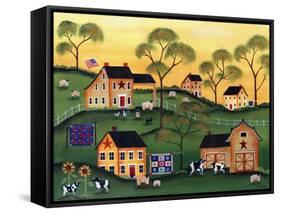 American Sunshine Country Farm-Cheryl Bartley-Framed Stretched Canvas