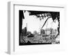 American Tank Amid Rubble in Street of German City-null-Framed Photographic Print