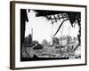 American Tank Amid Rubble in Street of German City-null-Framed Photographic Print