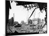 American Tank Amid Rubble in Street of German City-null-Mounted Photographic Print