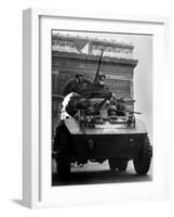 American Tank in Paris-null-Framed Photo