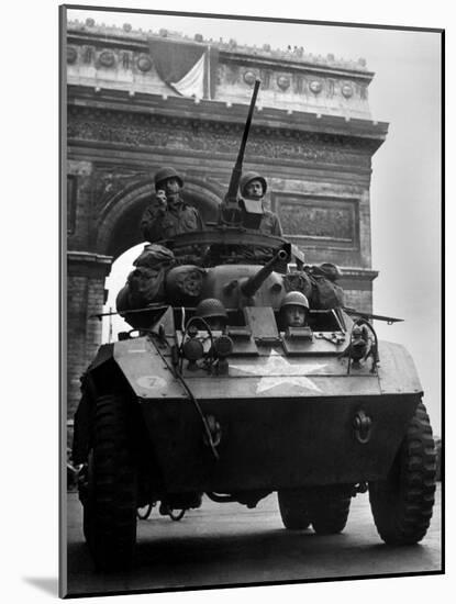 American Tank in Paris-null-Mounted Photo