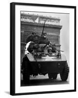 American Tank in Paris-null-Framed Photo