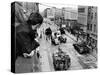 American Tanks at the Friedrichstrasse Checkpoint Crossing Through the Berlin Wall-null-Stretched Canvas