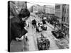 American Tanks at the Friedrichstrasse Checkpoint Crossing Through the Berlin Wall-null-Stretched Canvas