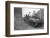 American Tanks Passing through Town to Battle-Bert Brandt-Framed Photographic Print