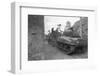 American Tanks Passing through Town to Battle-Bert Brandt-Framed Photographic Print