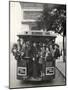 American Teenagers Riding Streetcar Towards Arc de Triomphe, Head Home-Gordon Parks-Mounted Photographic Print