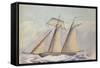 American Topsail Schooner, 1825-John Rogers-Framed Stretched Canvas