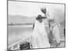 American Tourist, Young Danny Thomas Receiving Hair Cut on House Boat During Vacationing-James Burke-Mounted Photographic Print