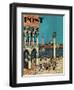 "American Tourists in Venice," Saturday Evening Post Cover, June 10, 1961-Amos Sewell-Framed Giclee Print