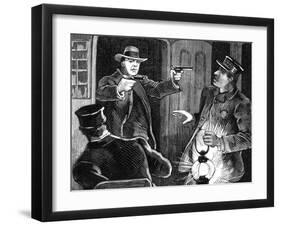 American Train Robbery-null-Framed Art Print