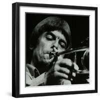 American Trombonist Bill Watrous Playing at the Forum Theatre, Hatfield, Hertfordshire, 1982-Denis Williams-Framed Premium Photographic Print