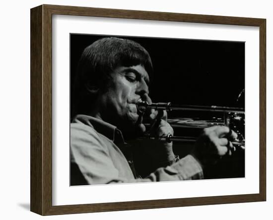 American Trombonist Bill Watrous Playing at the Forum Theatre, Hatfield, Hertfordshire, 1982-Denis Williams-Framed Photographic Print