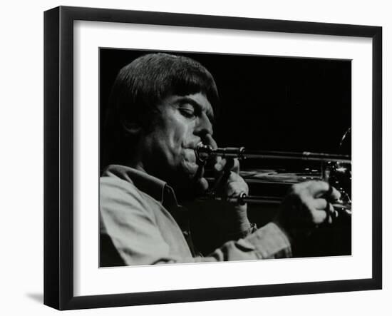 American Trombonist Bill Watrous Playing at the Forum Theatre, Hatfield, Hertfordshire, 1982-Denis Williams-Framed Photographic Print