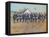 American Troops at Civil War Camp-null-Framed Stretched Canvas