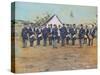 American Troops at Civil War Camp-null-Stretched Canvas