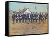 American Troops at Civil War Camp-null-Framed Stretched Canvas